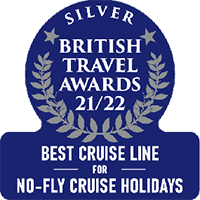 British Travel Awards 2022 Silver Best No-Fly Cruise Line British Travel Awards 2022 Silver Best No-Fly Cruise Line